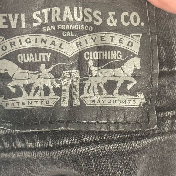 Levi’s 514 Straight Fit Jeans W34 L30 Black Denim Mid Rise Zip Fly Mens Classic - Picture 8 of 9